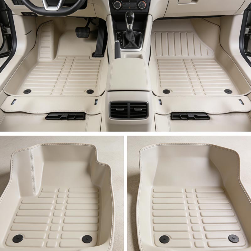 Conjunto de tapete de carro fácil de limpar